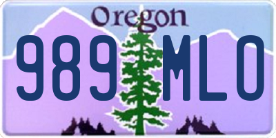 OR license plate 989MLO