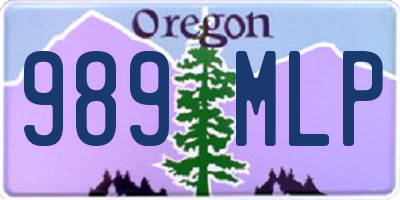 OR license plate 989MLP