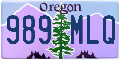 OR license plate 989MLQ