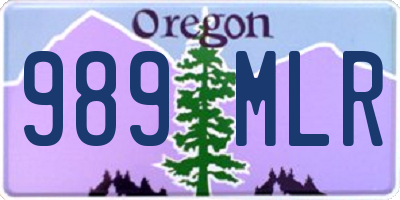 OR license plate 989MLR