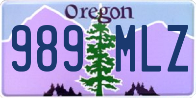 OR license plate 989MLZ