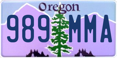 OR license plate 989MMA