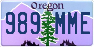 OR license plate 989MME