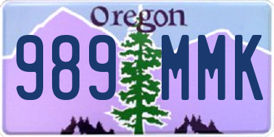 OR license plate 989MMK