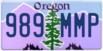 OR license plate 989MMP