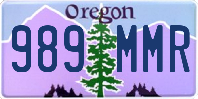 OR license plate 989MMR