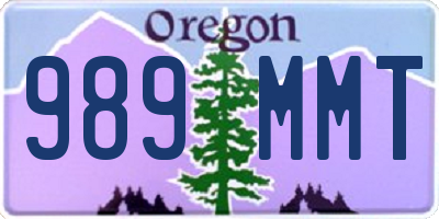 OR license plate 989MMT