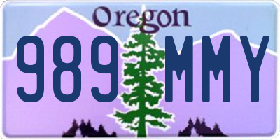 OR license plate 989MMY