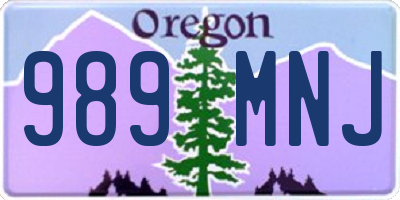 OR license plate 989MNJ