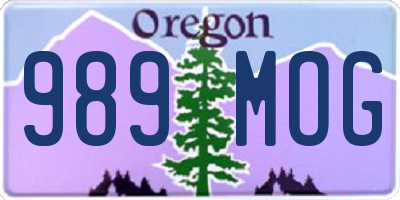 OR license plate 989MOG