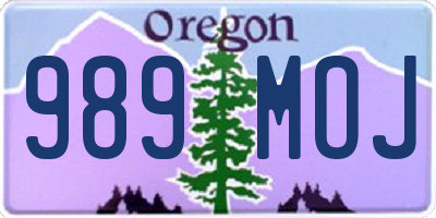 OR license plate 989MOJ