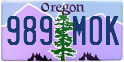 OR license plate 989MOK