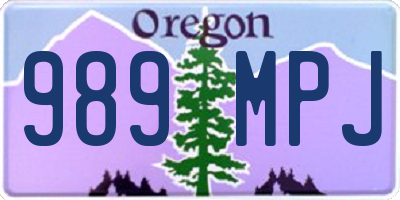 OR license plate 989MPJ