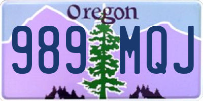 OR license plate 989MQJ