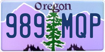 OR license plate 989MQP