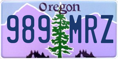 OR license plate 989MRZ