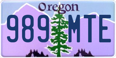 OR license plate 989MTE