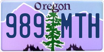 OR license plate 989MTH