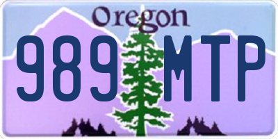 OR license plate 989MTP