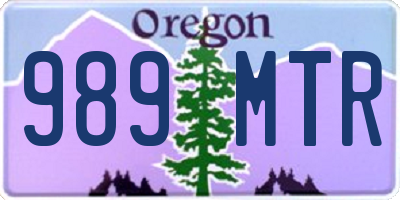 OR license plate 989MTR