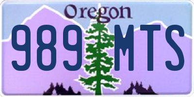 OR license plate 989MTS