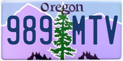 OR license plate 989MTV