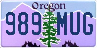 OR license plate 989MUG