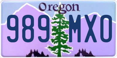 OR license plate 989MXO