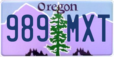 OR license plate 989MXT