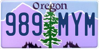 OR license plate 989MYM