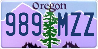 OR license plate 989MZZ