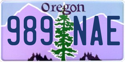 OR license plate 989NAE