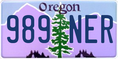 OR license plate 989NER