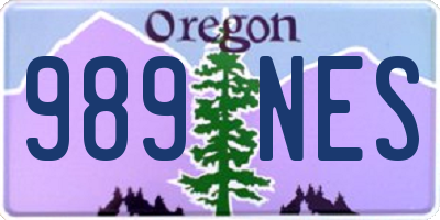 OR license plate 989NES