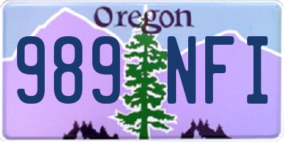 OR license plate 989NFI