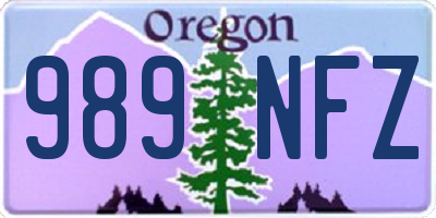OR license plate 989NFZ