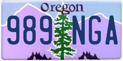 OR license plate 989NGA