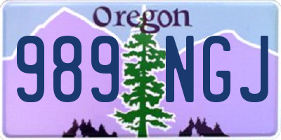 OR license plate 989NGJ