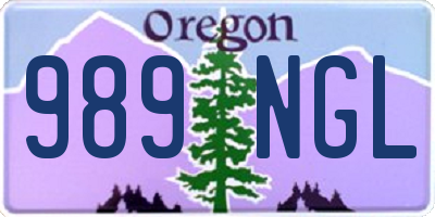 OR license plate 989NGL