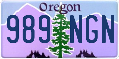 OR license plate 989NGN