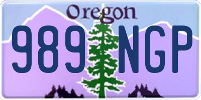 OR license plate 989NGP