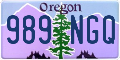 OR license plate 989NGQ