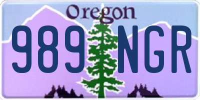 OR license plate 989NGR