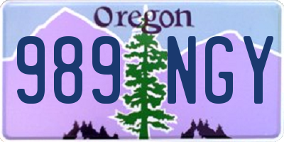 OR license plate 989NGY