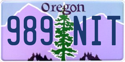 OR license plate 989NIT