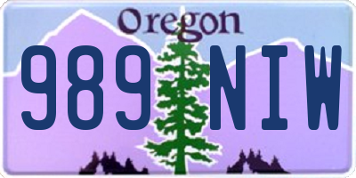 OR license plate 989NIW