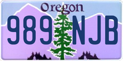 OR license plate 989NJB