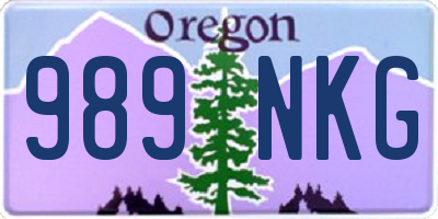 OR license plate 989NKG
