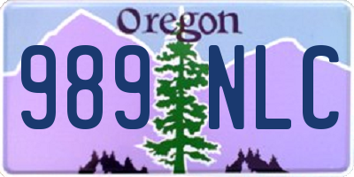 OR license plate 989NLC