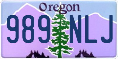 OR license plate 989NLJ